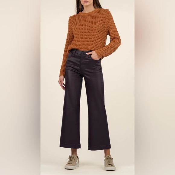 KUT From The Cloth Cosmo Crochet Sweater Cinnamon Size XL - Picture 3 of 15